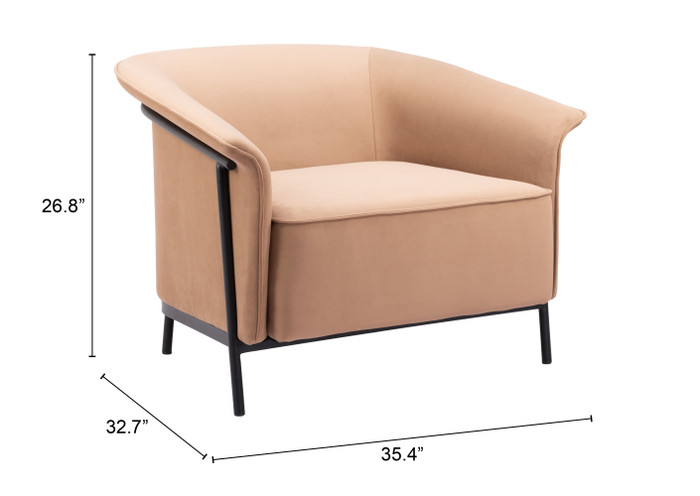 Zuo Modern Burry Accent Chair Tan