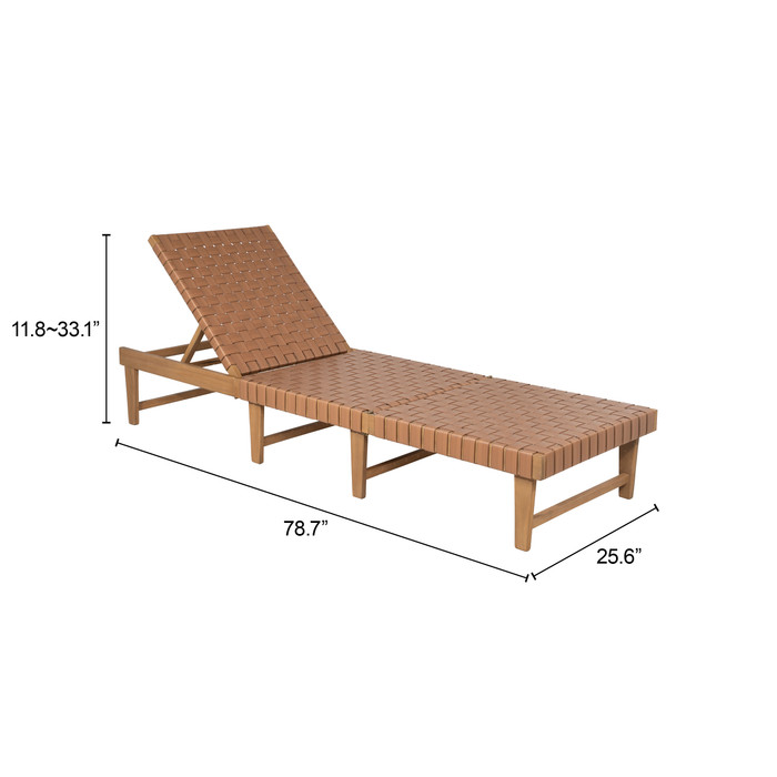 Zuo Modern Breath Chaise Lounge Brown