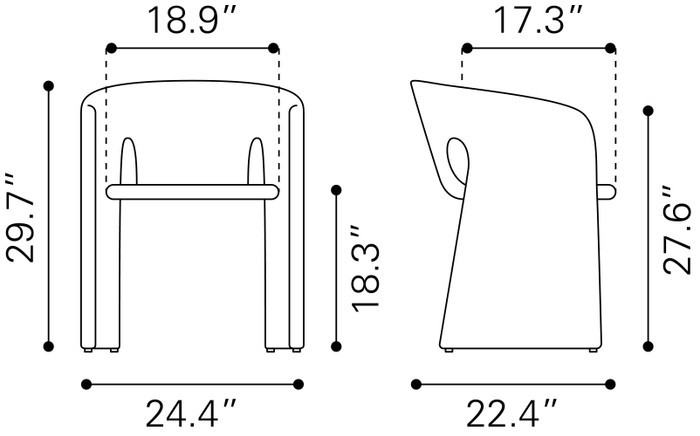 Zuo Modern Rosyth Dining Chair Tan