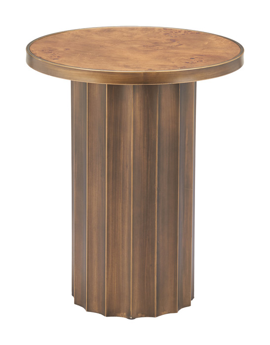 Zuo Modern Afinato Side Table Brown
