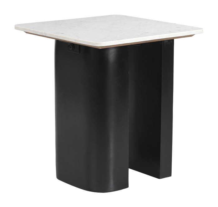 Zuo Modern Fiora Side Table White & Black