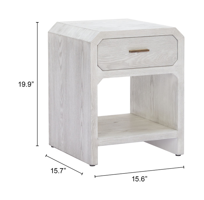 Zuo Modern Yume Side Table Oak White