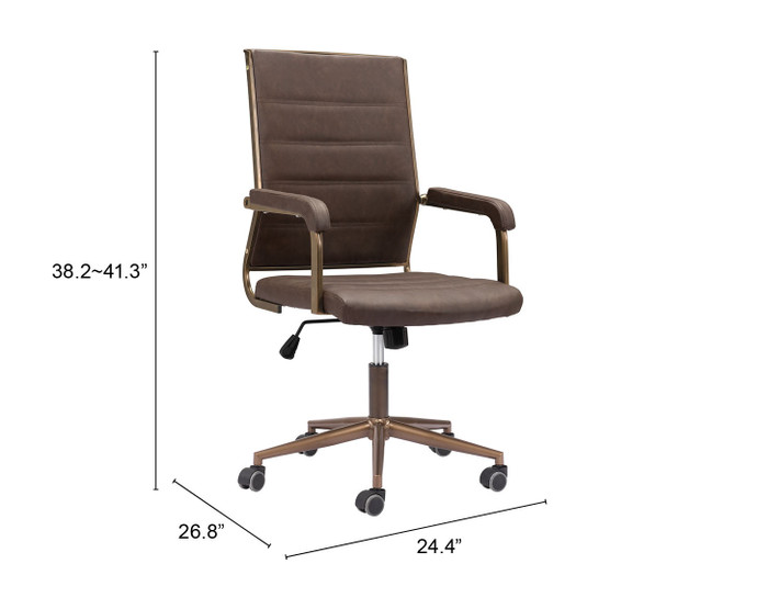 Zuo Modern Auction Office Chair Espresso