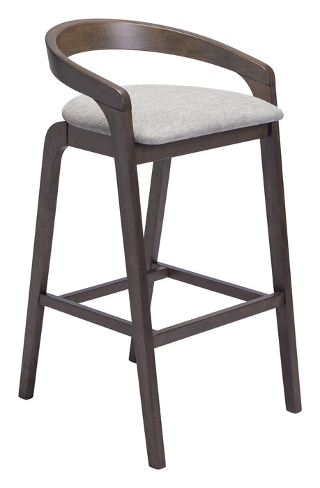 Zuo Modern Troy Barstool (Set of 2) Dove Gray & Espresso