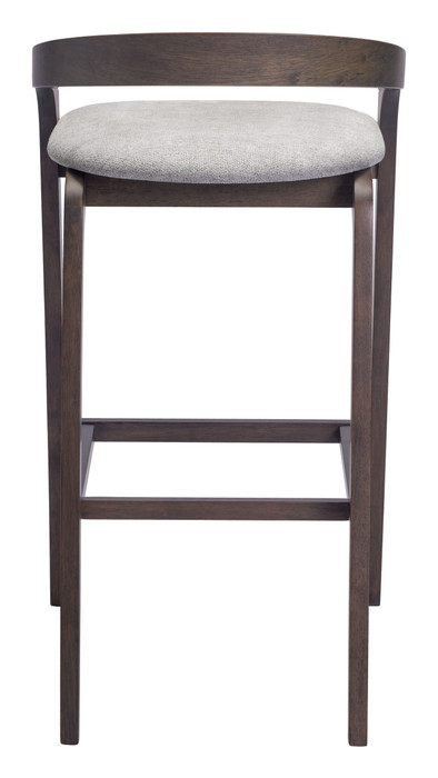 Zuo Modern Troy Barstool (Set of 2) Dove Gray & Espresso