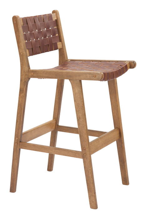 Zuo Modern Feder Barstool (Set of 2) Brown