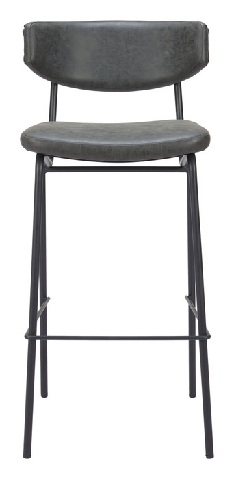 Zuo Modern Charon Barstool (Set of 2) Vintage Black