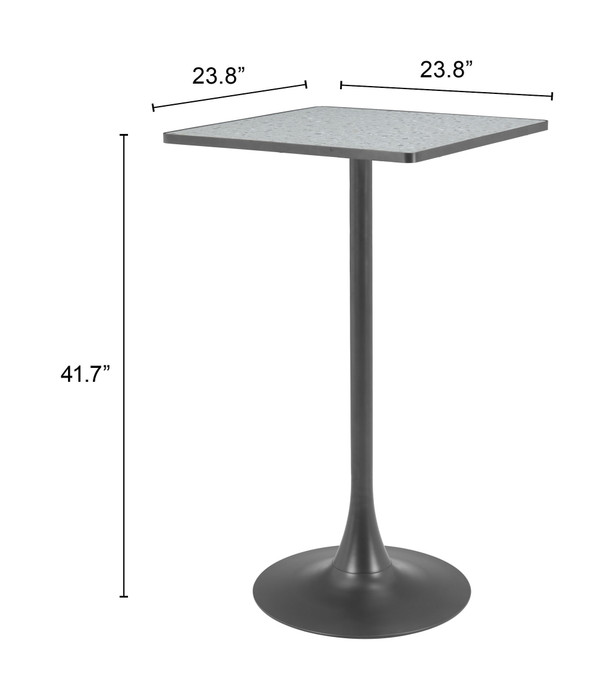 Zuo Modern Spot Bar Table Gray & Black