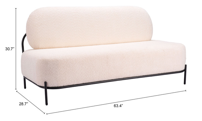Zuo Modern Arendal Sofa Vanilla