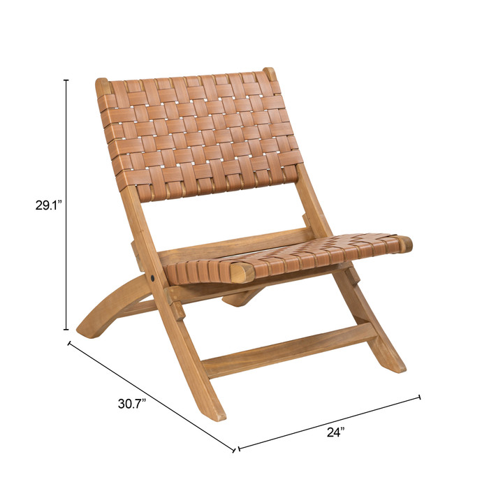Zuo Modern Sunflare Lounge Chair Brown