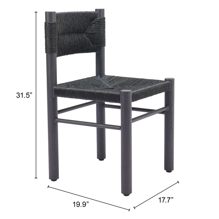 Zuo Modern Iska Dining Chair (Set of 2) Black