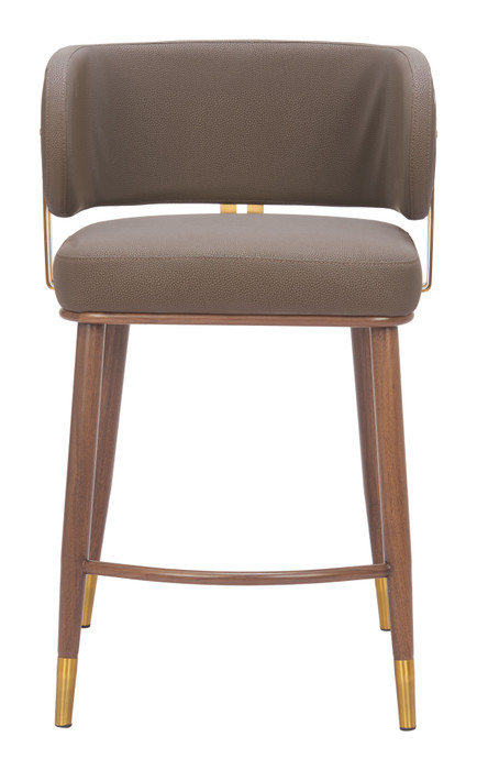 Zuo Modern Brew Counter Stool Brown & Walnut