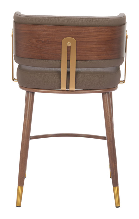 Zuo Modern Brew Counter Stool Brown & Walnut
