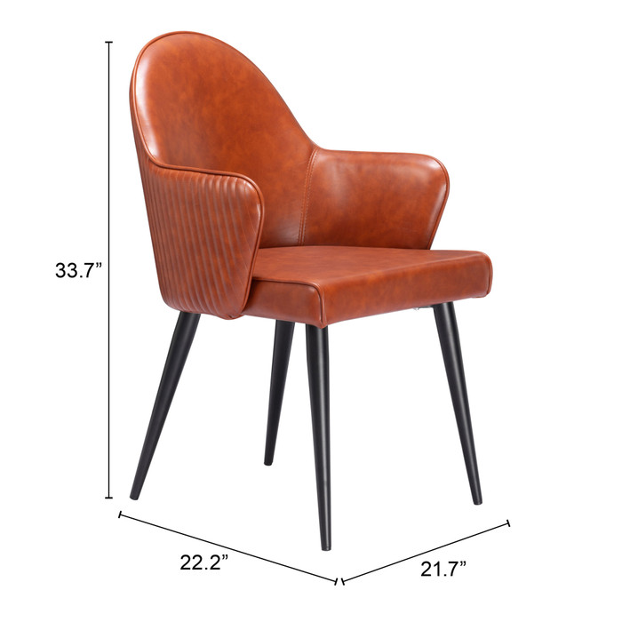 Zuo Modern Silloth Dining Chair Brown