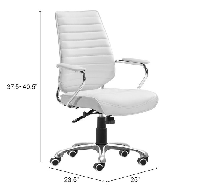 Zuo Modern Enterprise Low Back Office Chair White