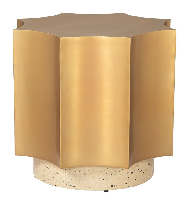 Zuo Modern Osam Side Table Gold & Beige