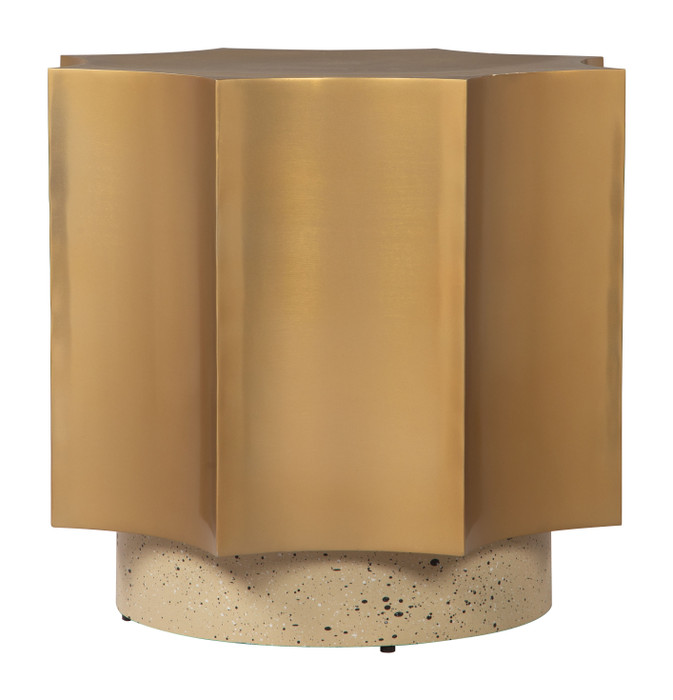 Zuo Modern Osam Side Table Gold & Beige