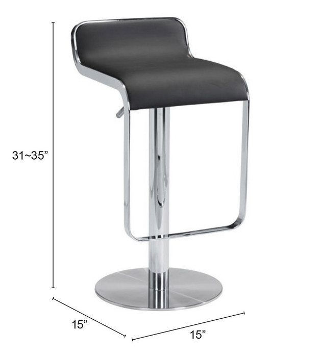 Zuo Modern Equino Barstool Black