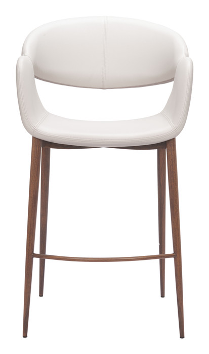 Zuo Modern Limay Counter Stool Beige & Walnut