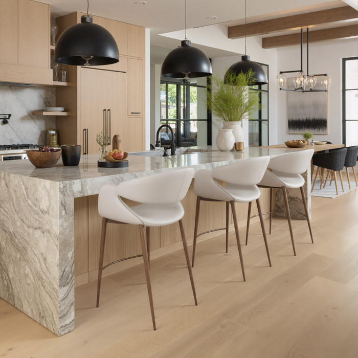 Zuo Modern Limay Counter Stool Beige & Walnut