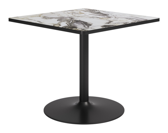 Zuo Modern Caliza Dining Table Gray & Black