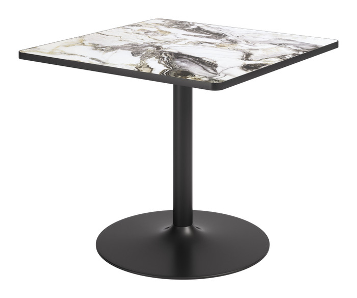 Zuo Modern Caliza Dining Table Gray & Black