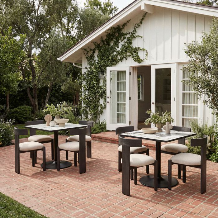 Zuo Modern Caliza Dining Table Gray & Black