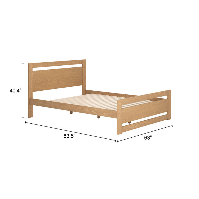 Zuo Modern Repos Queen Bed Brown