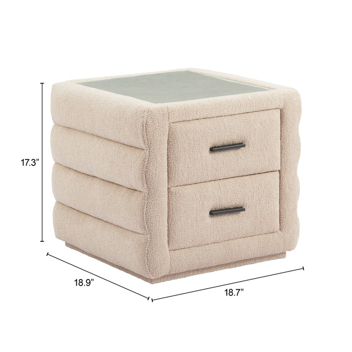 Zuo Modern Soffice Nightstand Beige