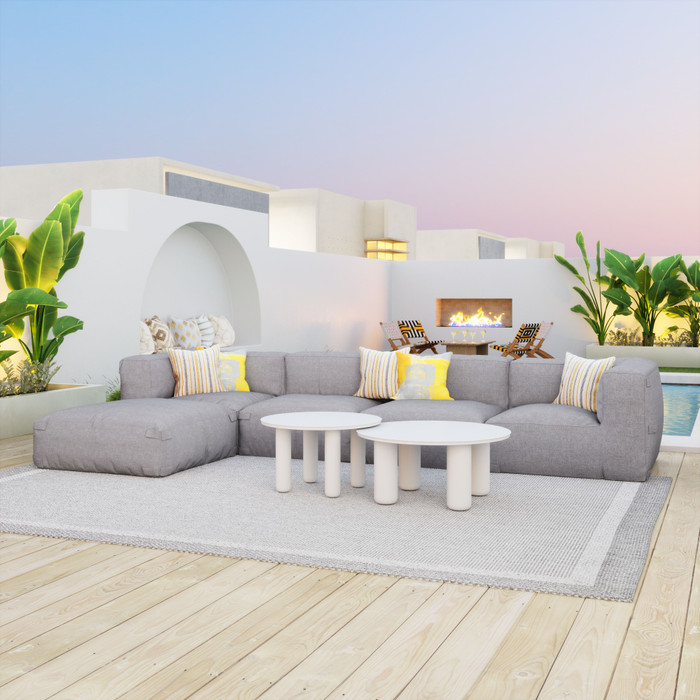 Zuo Modern Luanda Corner Chair Gray