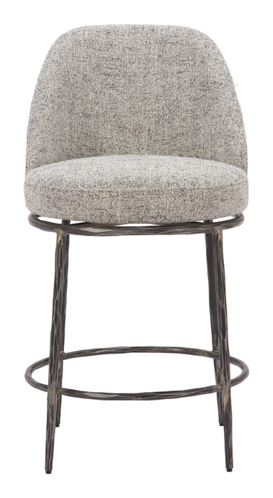 Zuo Modern Nordhavn Swivel Counter Stool Gray