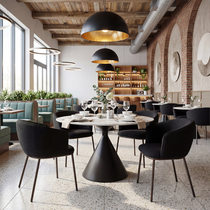 Zuo Modern Essen Dining Chair Black & Bronze