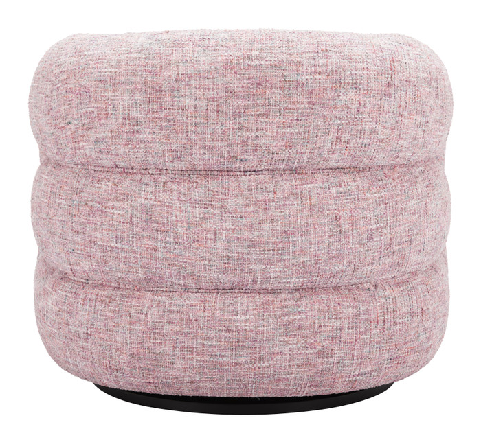 Zuo Modern Refine Swivel Chair Pink Tweed