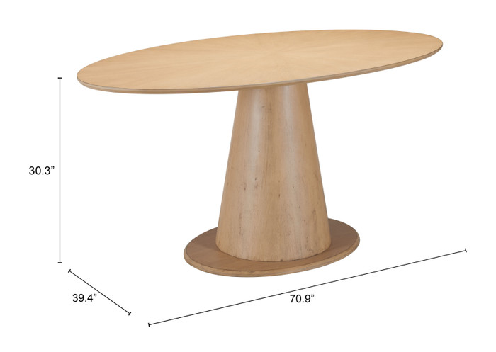 Zuo Modern Disque Dining Table Natural