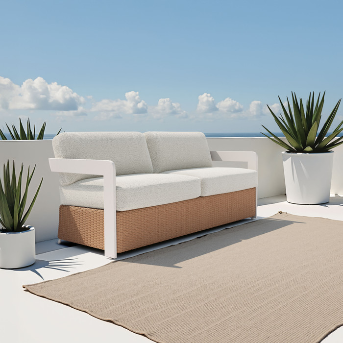 Zuo Modern Gelo Sofa White & Brown