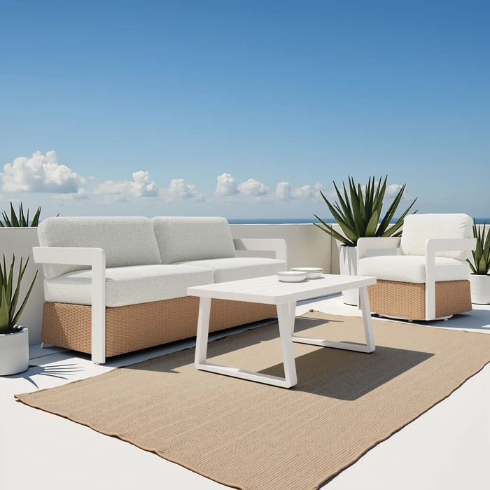 Zuo Modern Gelo Sofa White & Brown