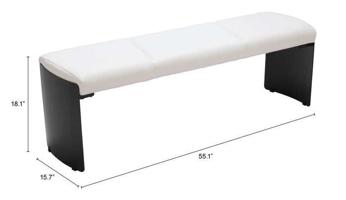 Zuo Modern Mur Bench White