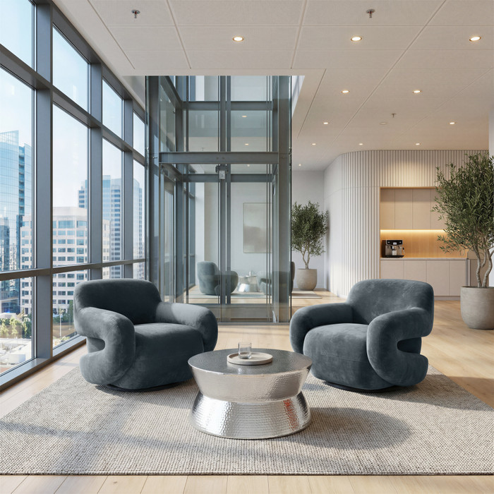 Zuo Modern Boble Swivel Chair Storm Gray