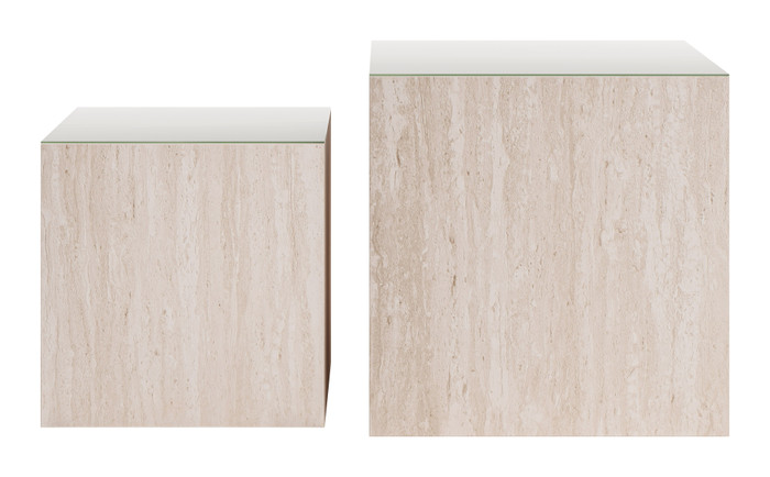 Zuo Modern Cambro Coffee Table Set (2-Piece) Stone Beige