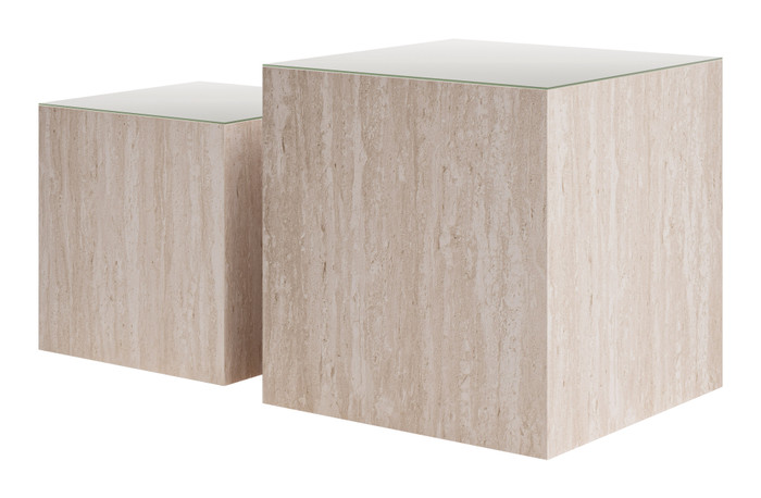 Zuo Modern Cambro Coffee Table Set (2-Piece) Stone Beige