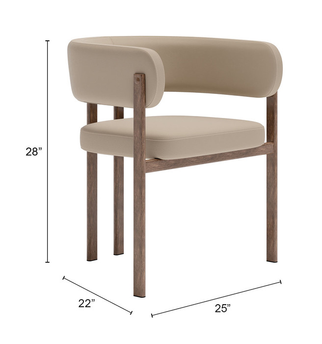 Zuo Modern Ruge Dining Chair (Set of 2) Beige