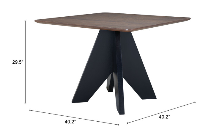 Zuo Modern Lisse Square Dining Table Espresso