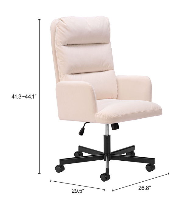 Zuo Modern Sable Office Chair Ivory