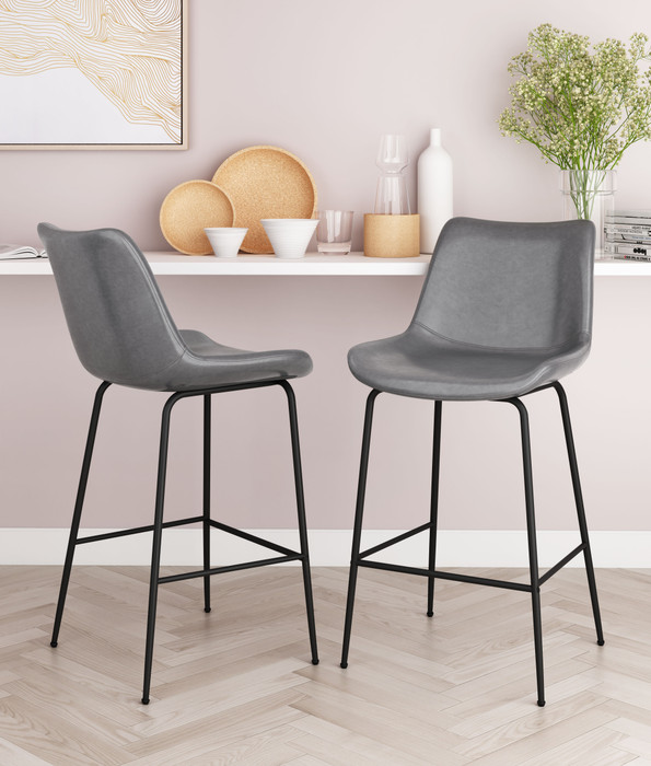 Zuo Modern Byron Counter Stool Gray
