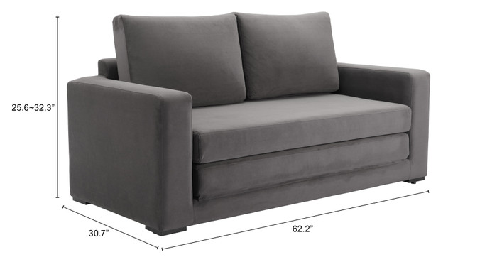 Zuo Modern Jide Sleeper Sofa Gray
