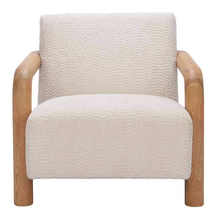 Zuo Modern Subliem Accent Chair Cotton White