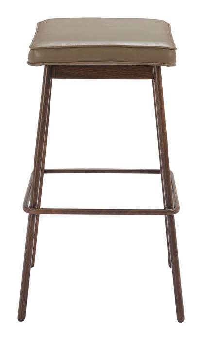 Zuo Modern Divat Barstool (Set of 2) Taupe & Walnut