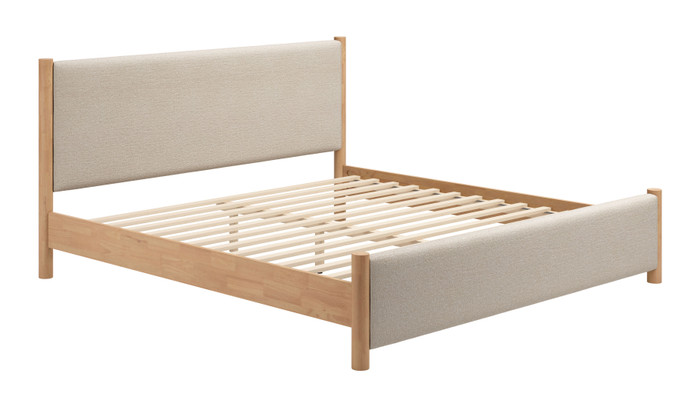Zuo Modern Hadi King Bed Beige & Natural