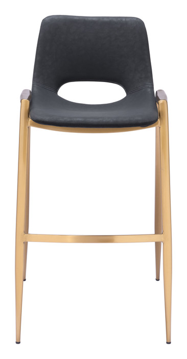 Zuo Modern Desi Barstool (Set of 2) Black & Gold
