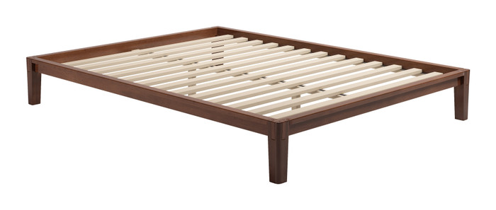 Zuo Modern Luum Queen Platform Bed Frame Walnut